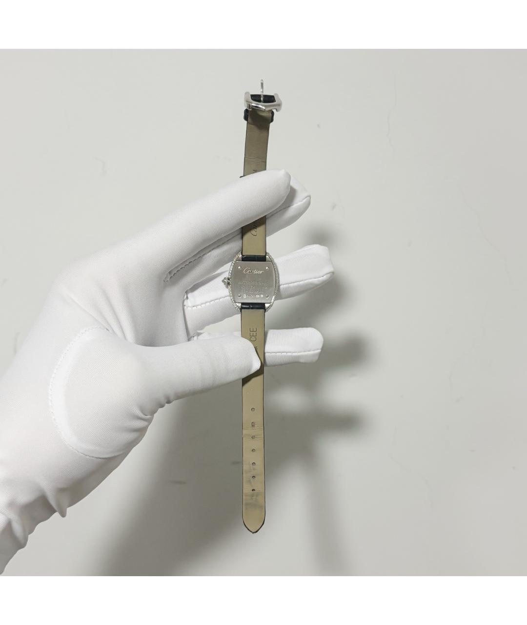 CARTIER Черные часы из белого золота, фото 4