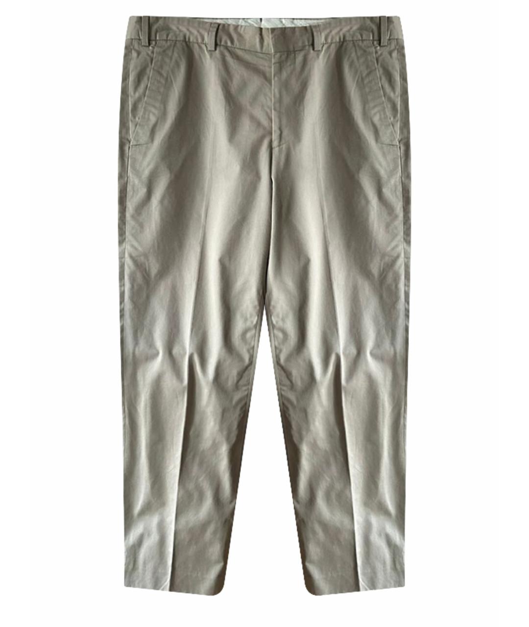 PAUL SMITH Бежевые хлопковые брюки чинос, фото 1