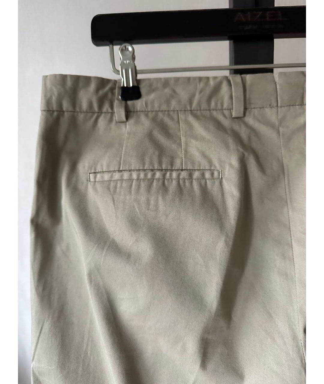 PAUL SMITH Бежевые хлопковые брюки чинос, фото 3
