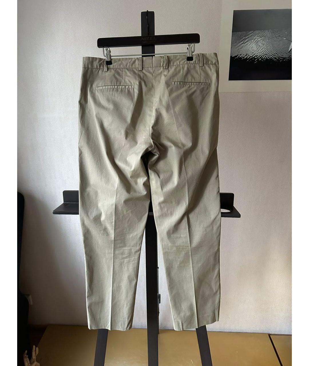 PAUL SMITH Бежевые хлопковые брюки чинос, фото 2