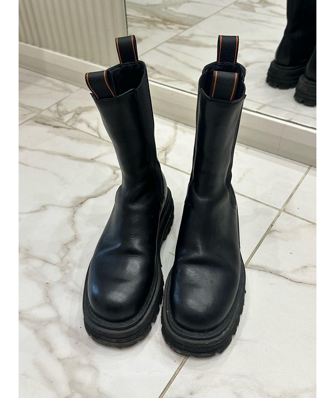 BARRACUDA Черные кожаные полусапоги, фото 2