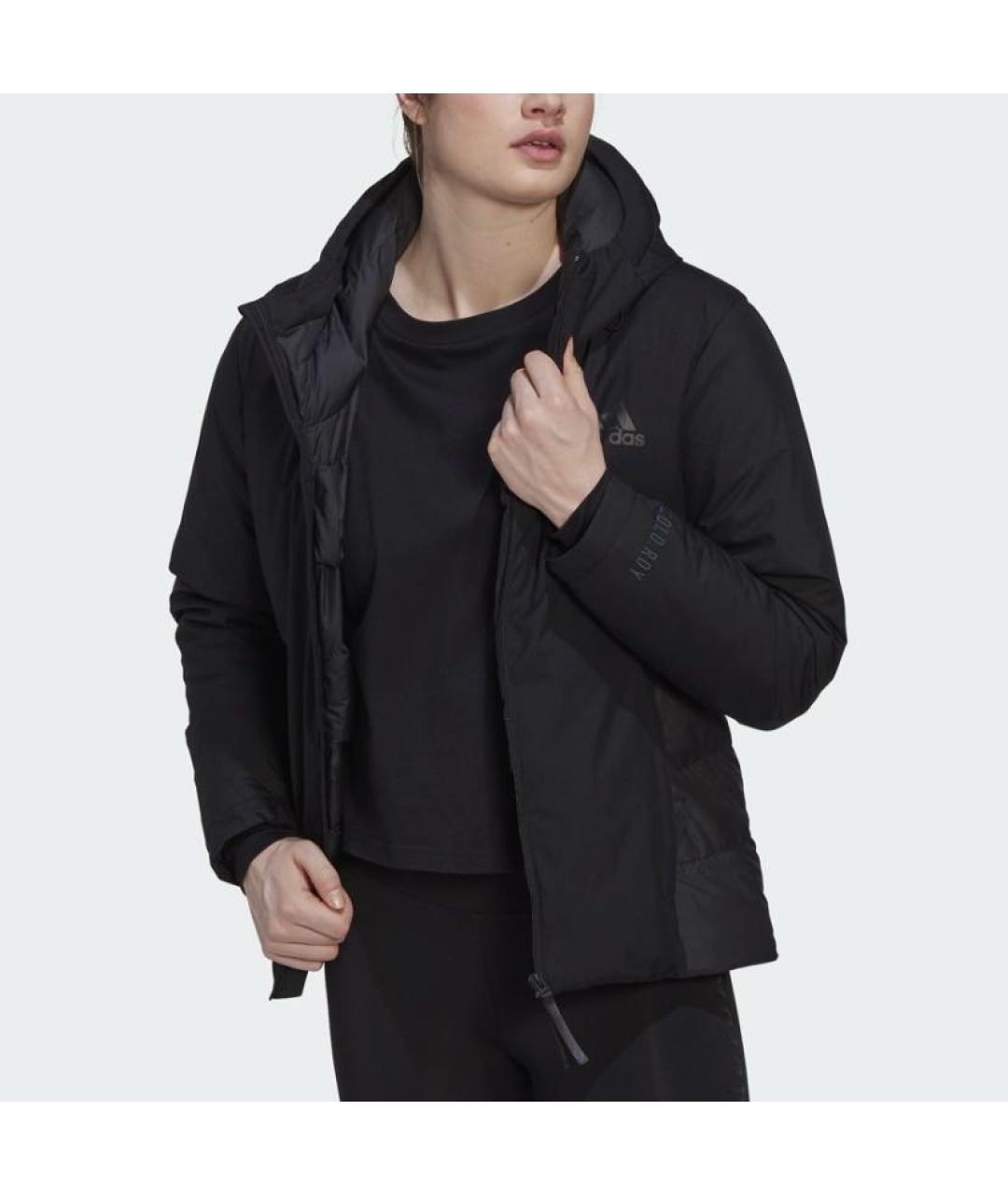 ADIDAS Черный полиэстеровый пуховик, фото 2