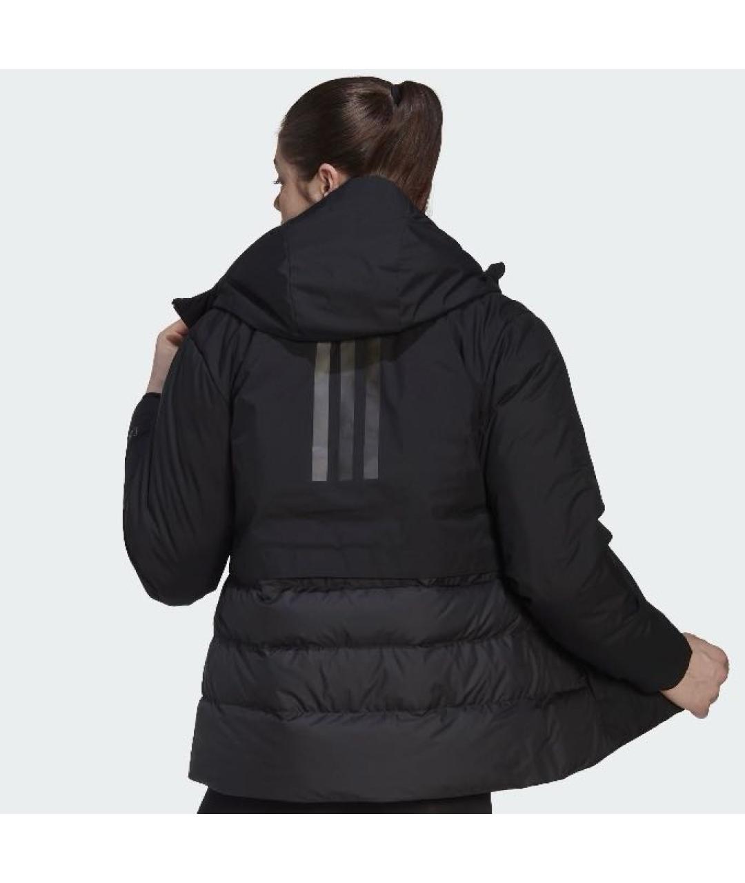 ADIDAS Черный полиэстеровый пуховик, фото 3