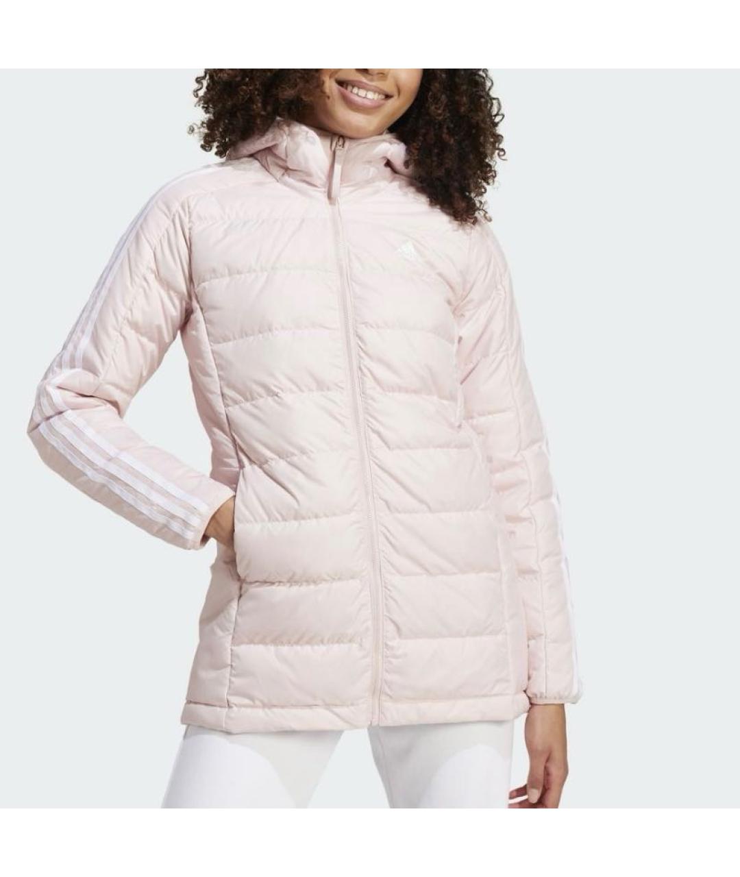 ADIDAS Коралловый полиэстеровый пуховик, фото 2