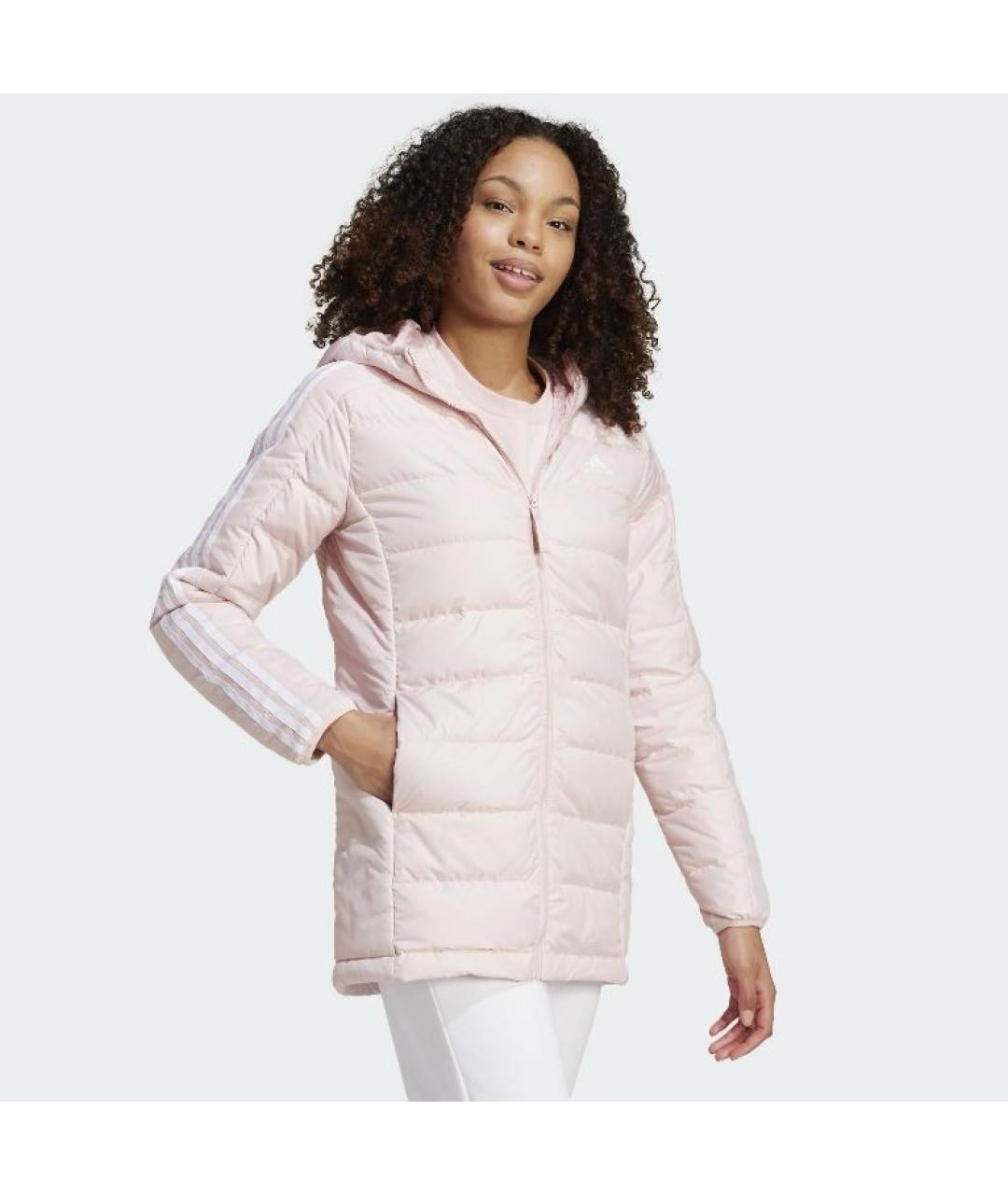 ADIDAS Коралловый полиэстеровый пуховик, фото 4