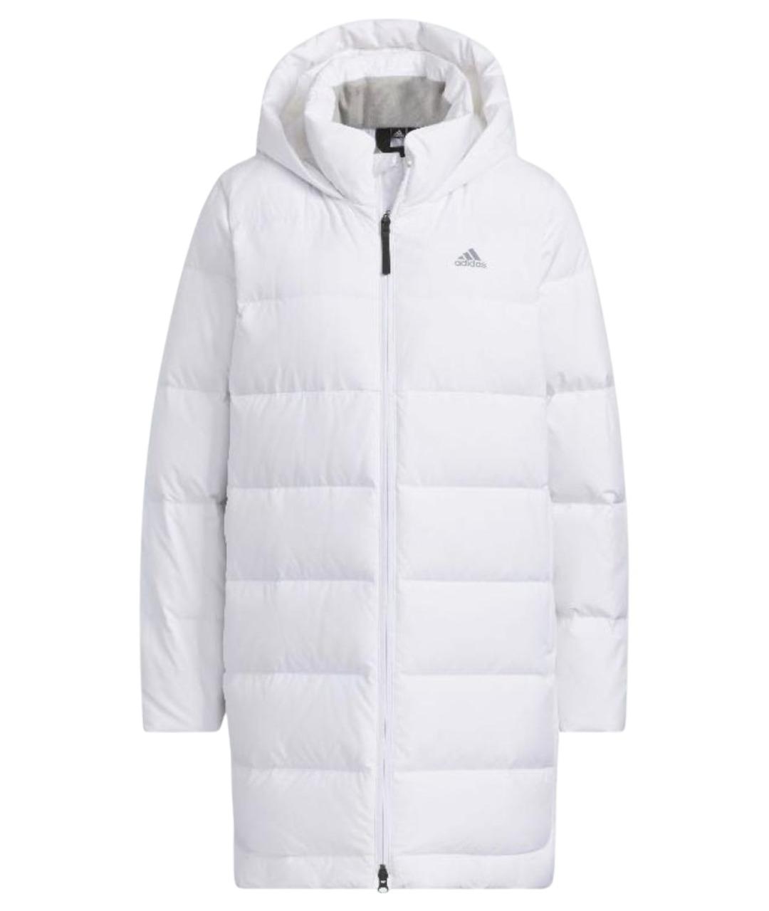 ADIDAS Белый полиэстеровый пуховик, фото 1