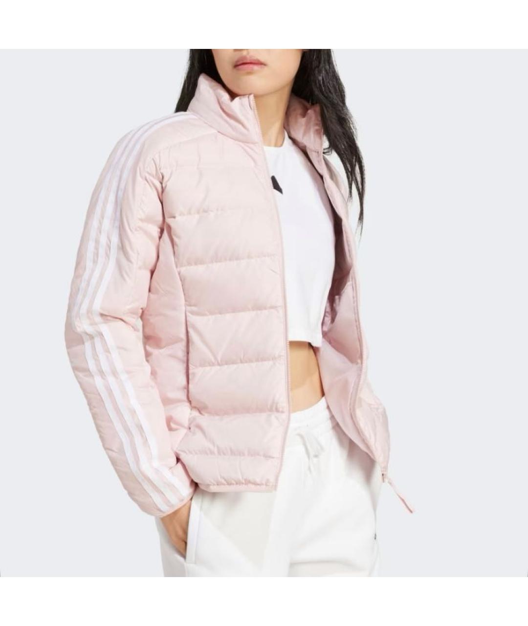 ADIDAS Коралловый полиэстеровый пуховик, фото 2