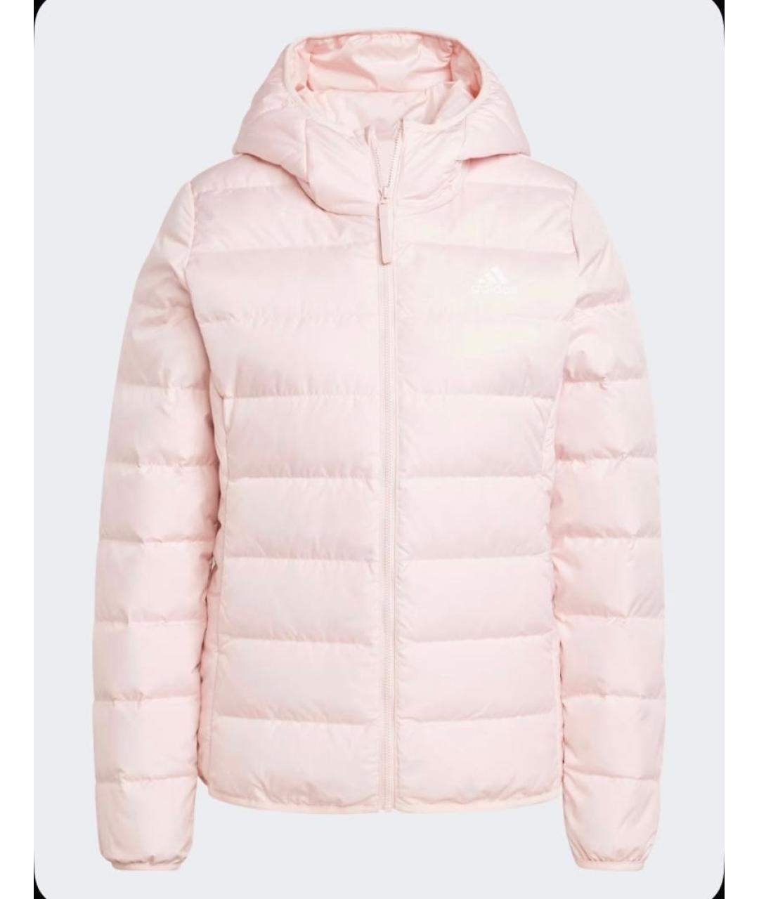 ADIDAS Коралловый полиэстеровый пуховик, фото 4