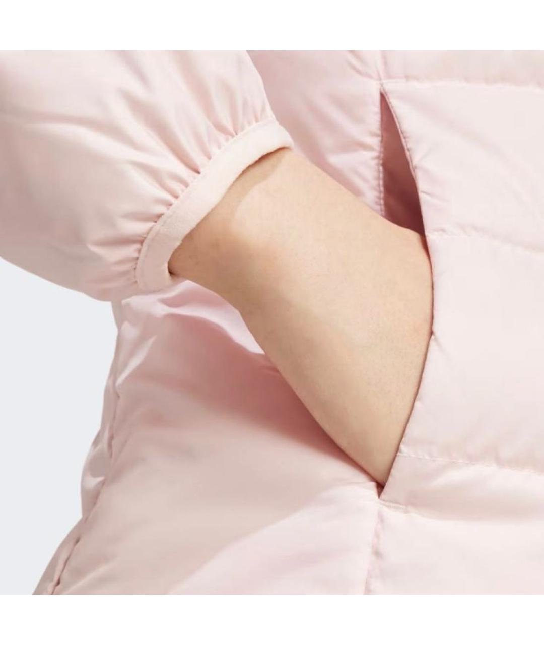 ADIDAS Коралловый полиэстеровый пуховик, фото 3