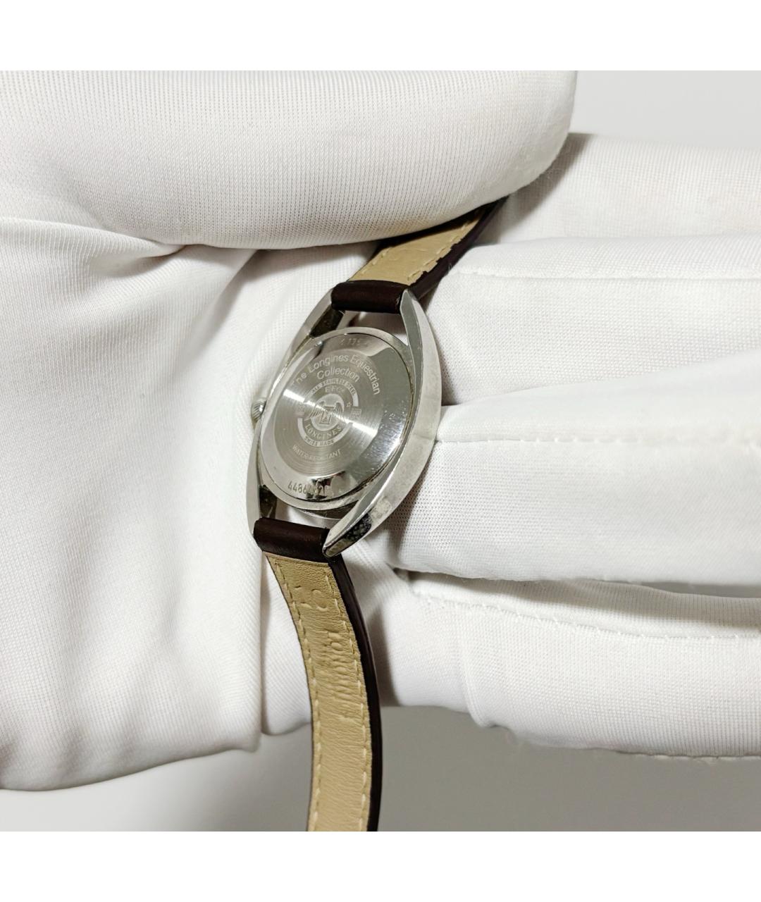 LONGINES Белые стальные часы, фото 5