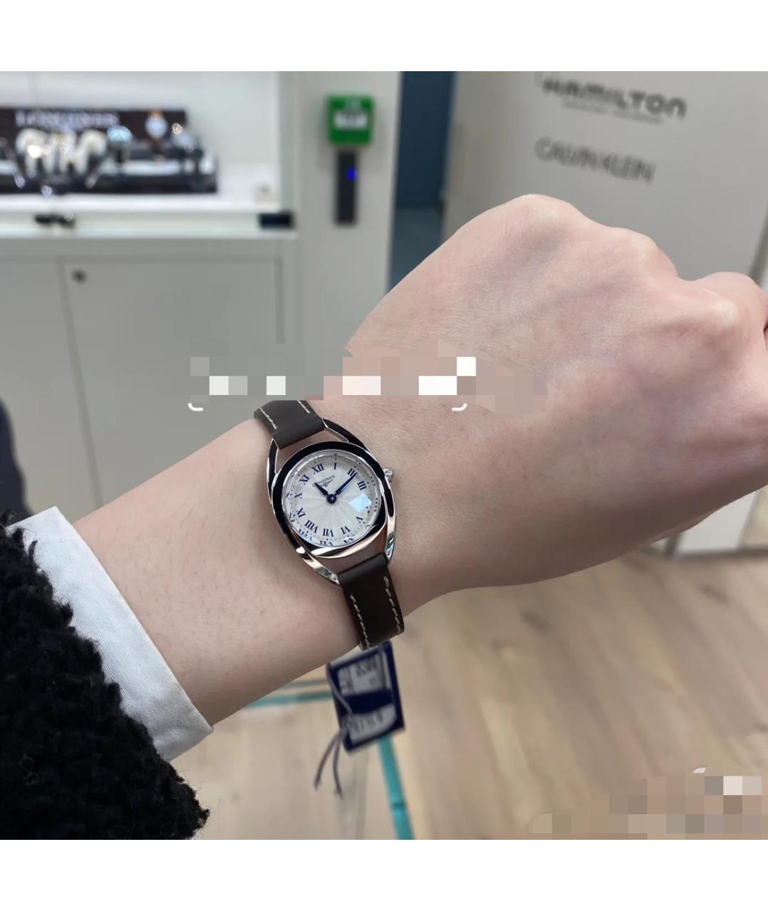 LONGINES Белые стальные часы, фото 8