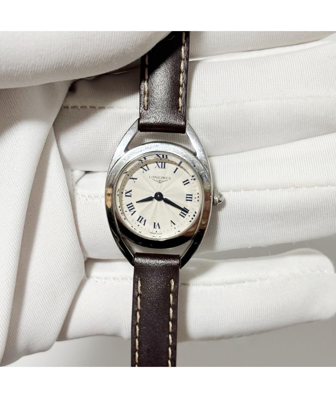 LONGINES Белые стальные часы, фото 3