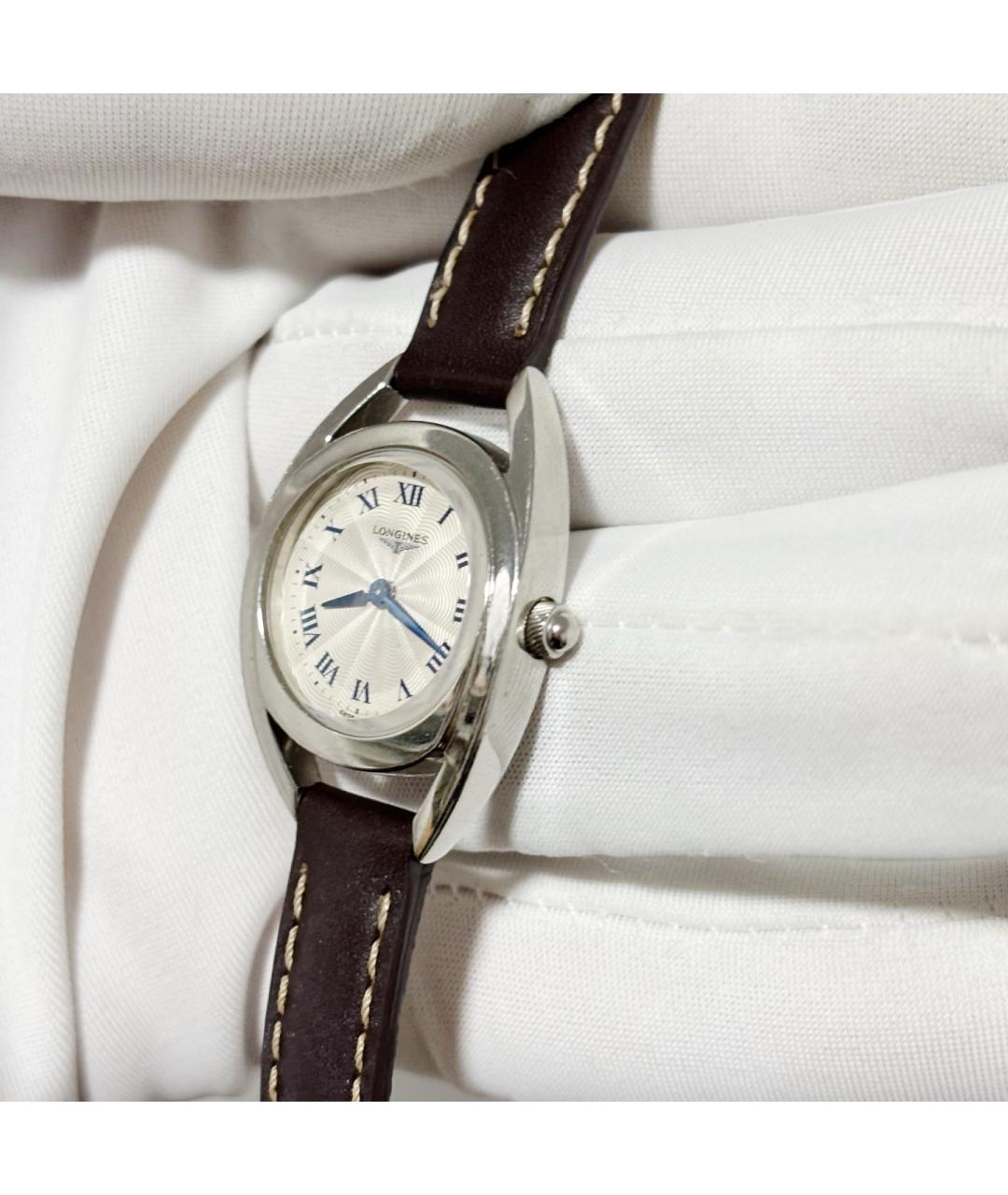 LONGINES Белые стальные часы, фото 4