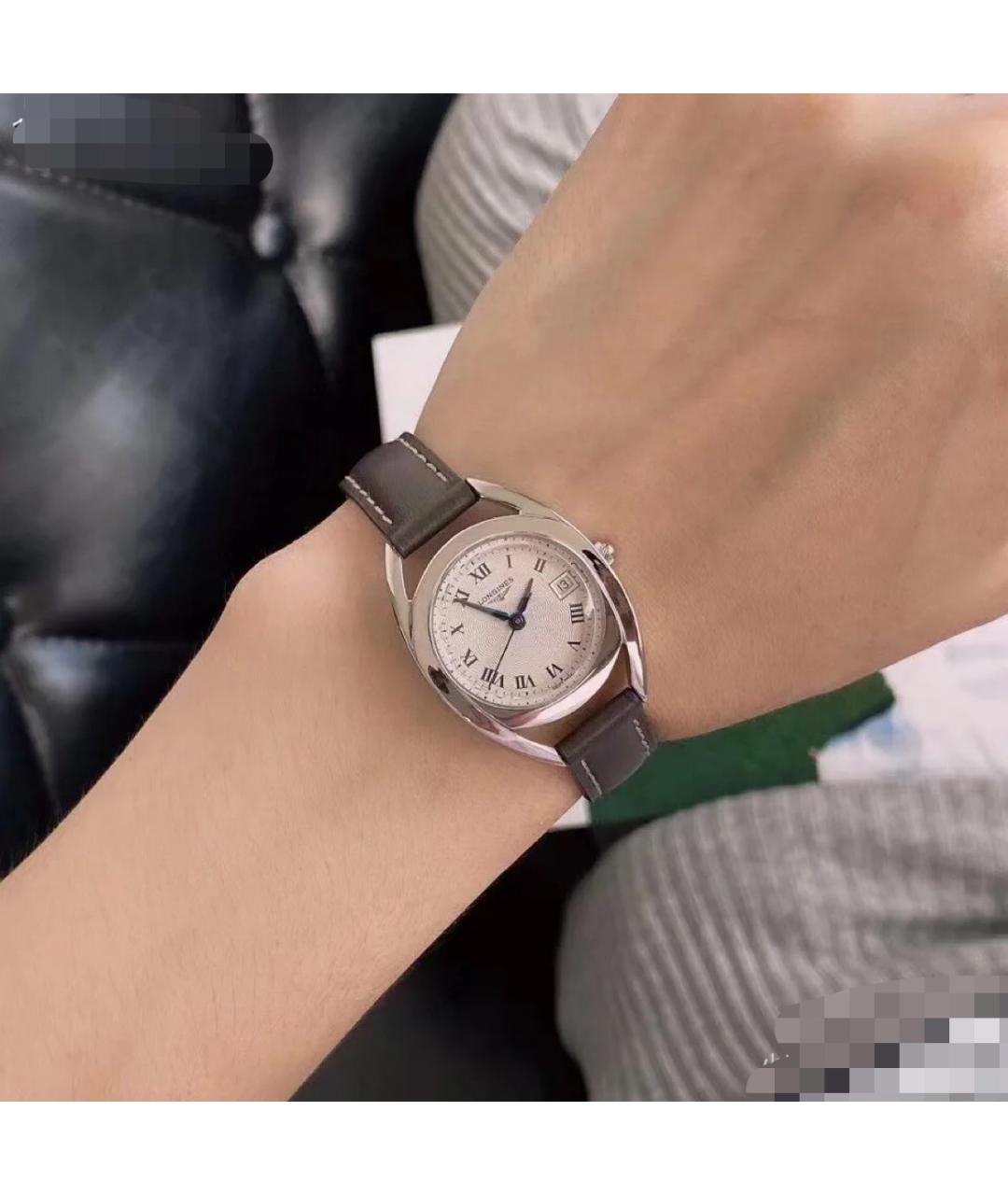 LONGINES Белые стальные часы, фото 7