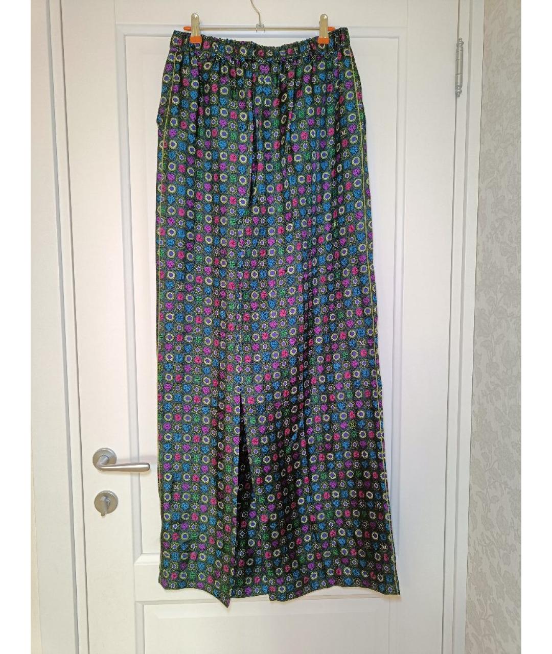 MAX MARA Мульти шелковые брюки широкие, фото 2