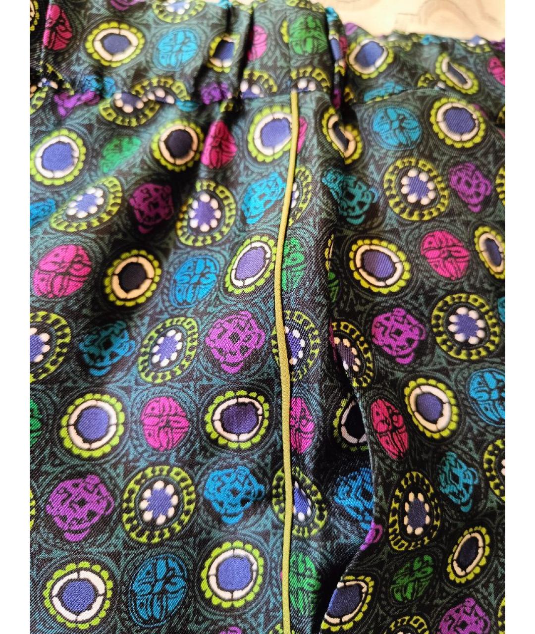 MAX MARA Мульти шелковые брюки широкие, фото 4