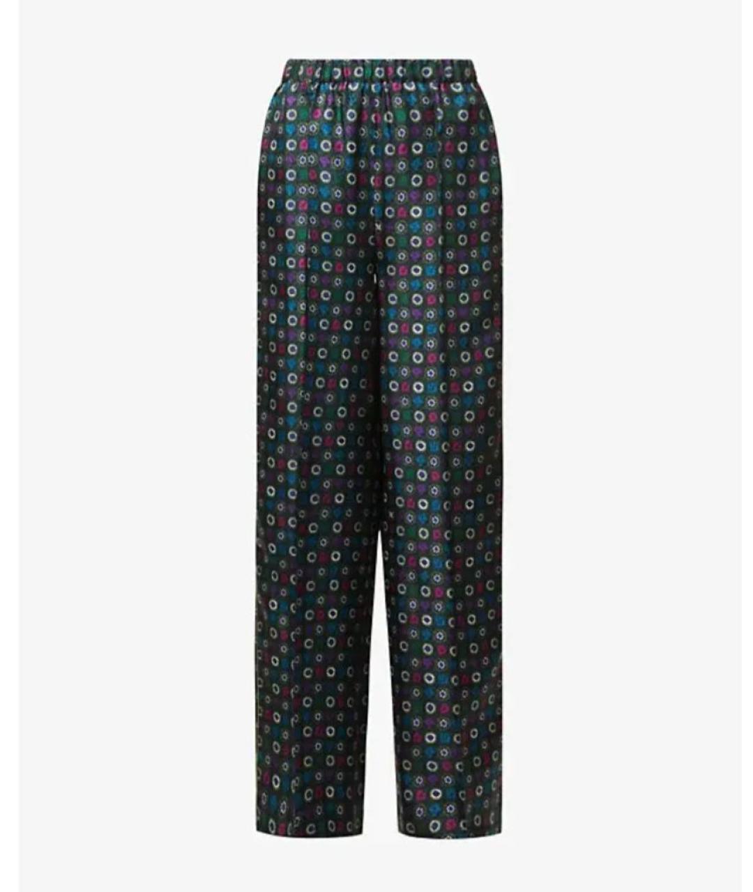 MAX MARA Мульти шелковые брюки широкие, фото 8
