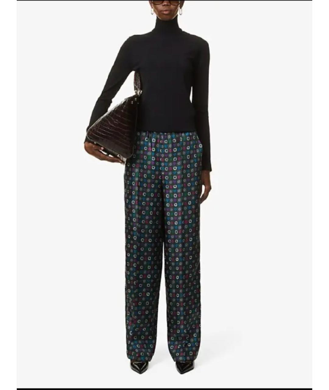 MAX MARA Мульти шелковые брюки широкие, фото 5