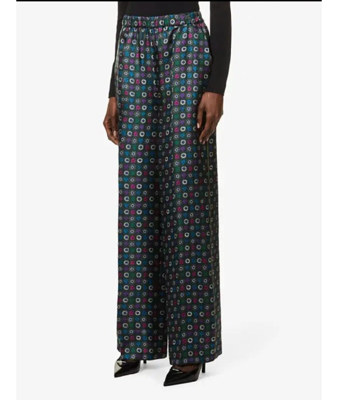 MAX MARA Мульти шелковые брюки широкие, фото 6