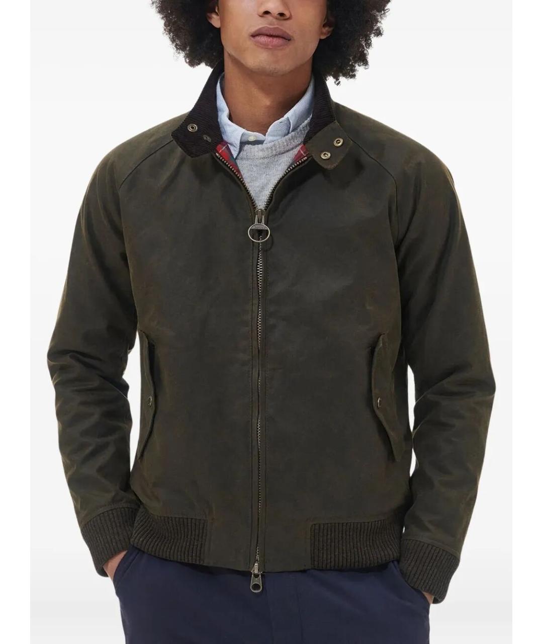 BARACUTA Зеленая хлопковая куртка, фото 4