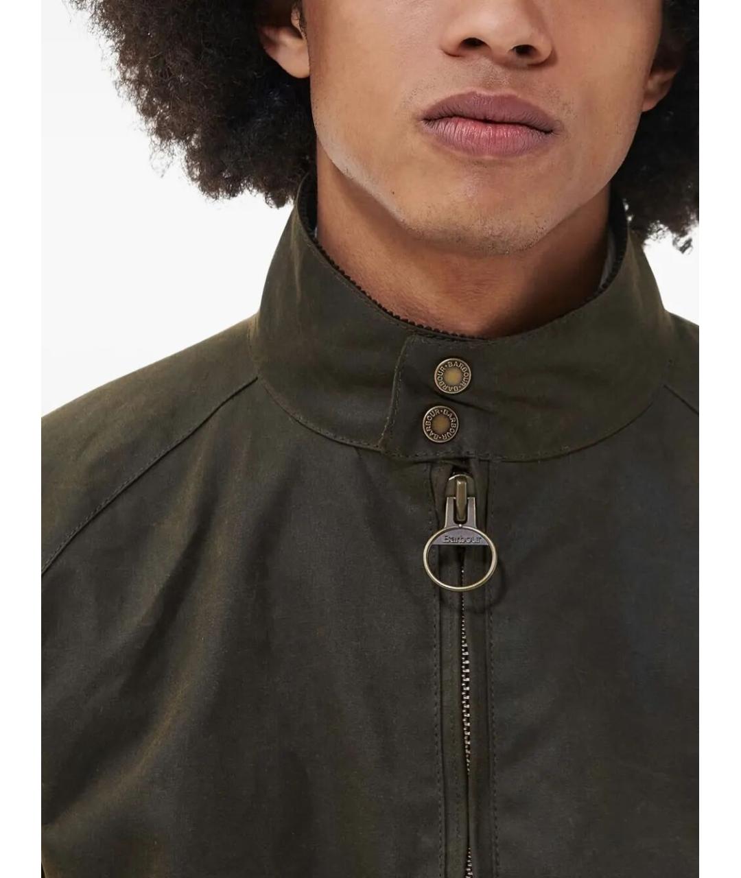 BARACUTA Зеленая хлопковая куртка, фото 3