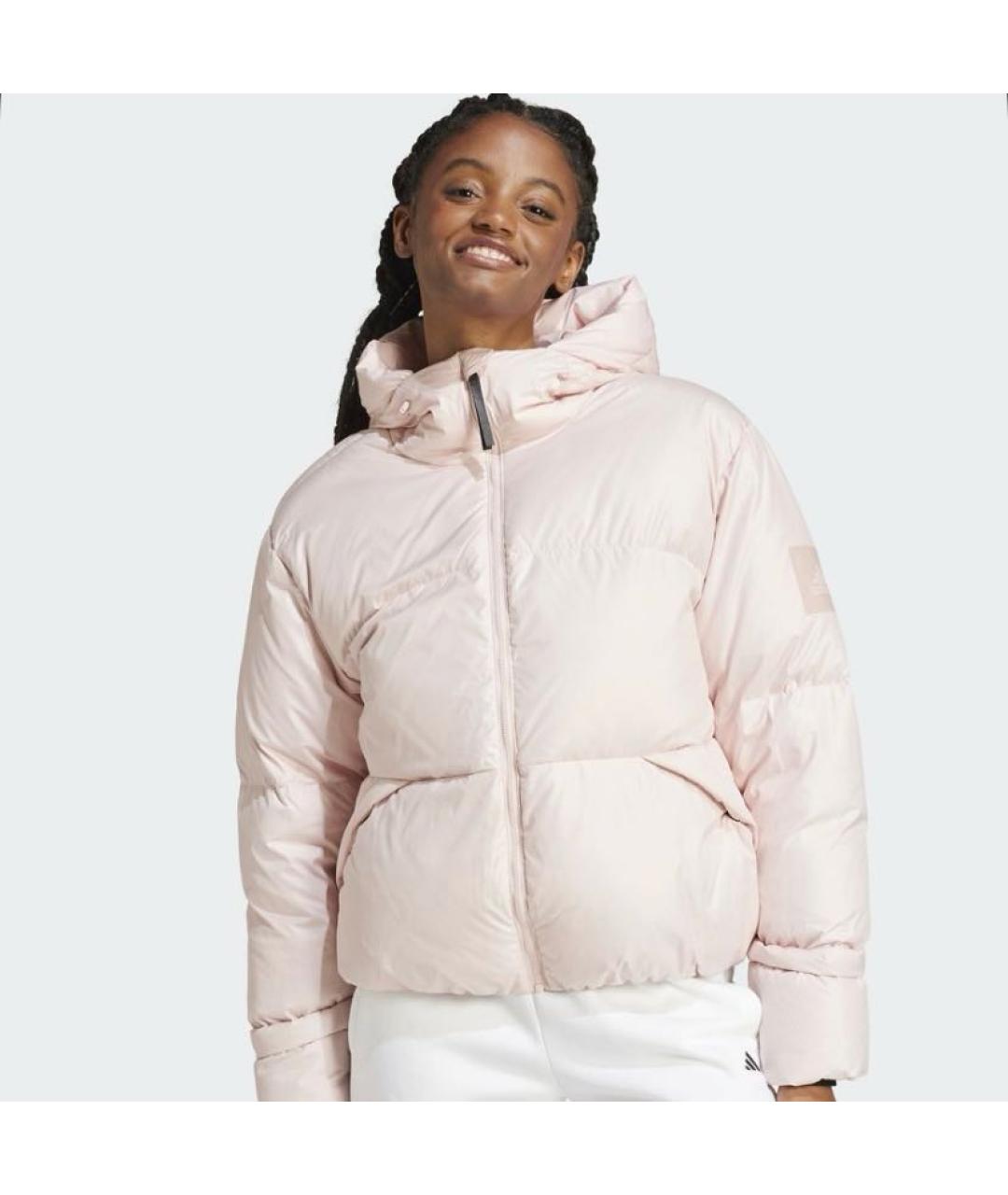 ADIDAS Бежевый полиэстеровый пуховик, фото 2