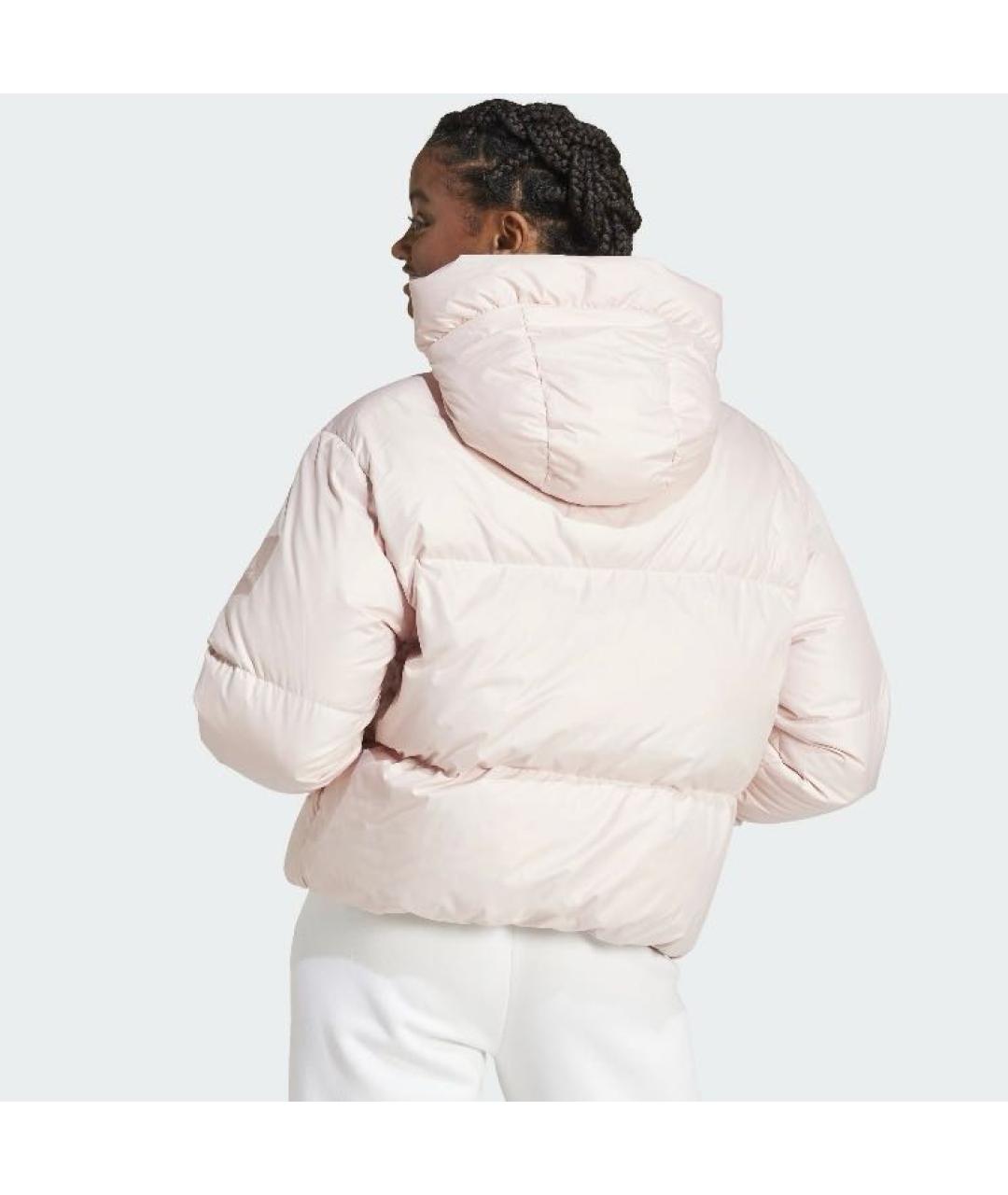 ADIDAS Бежевый полиэстеровый пуховик, фото 5