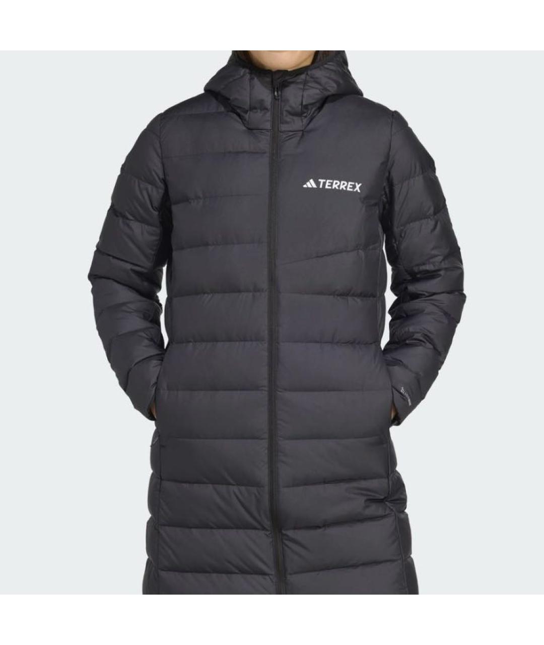 ADIDAS Черный полиэстеровый пуховик, фото 2