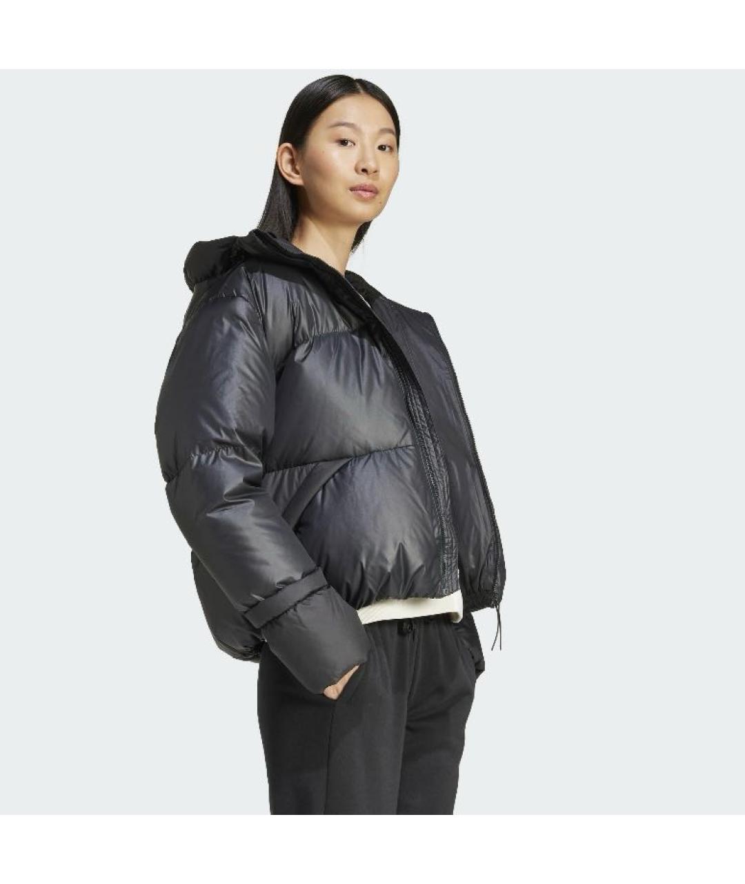 ADIDAS Черный полиэстеровый пуховик, фото 4