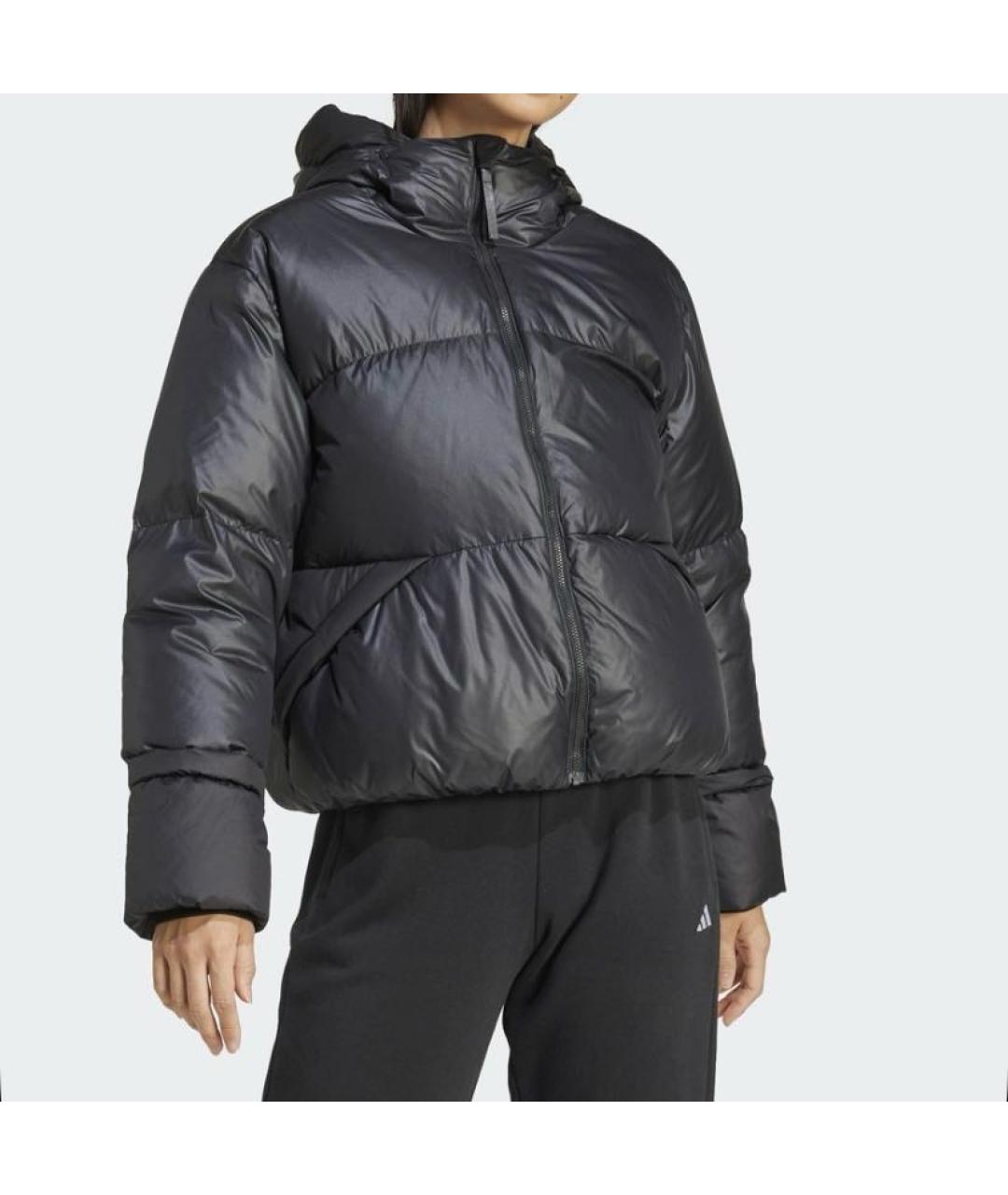 ADIDAS Черный полиэстеровый пуховик, фото 2