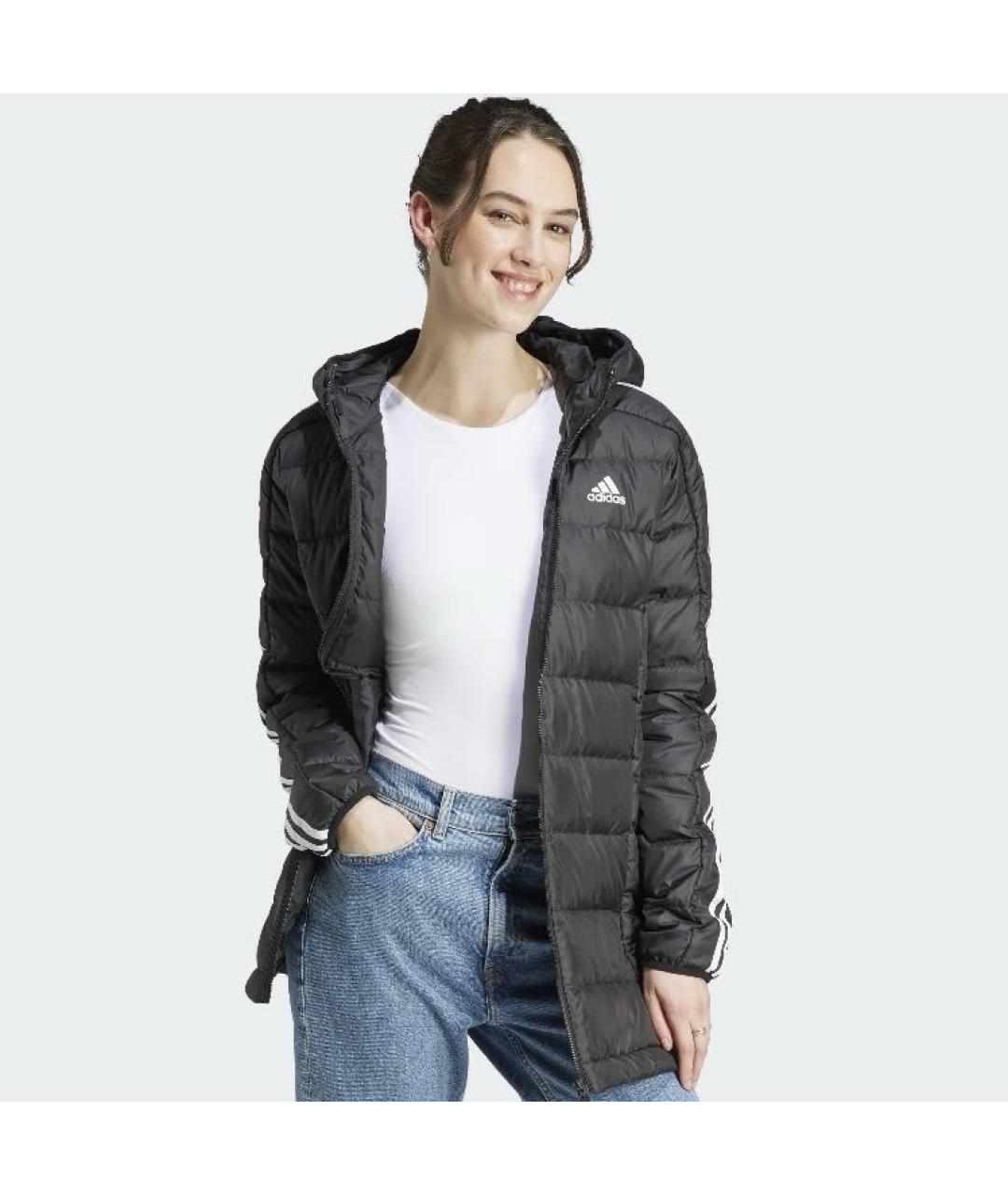 ADIDAS Черный полиэстеровый пуховик, фото 4