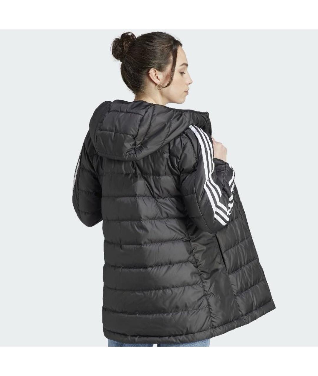 ADIDAS Черный полиэстеровый пуховик, фото 3