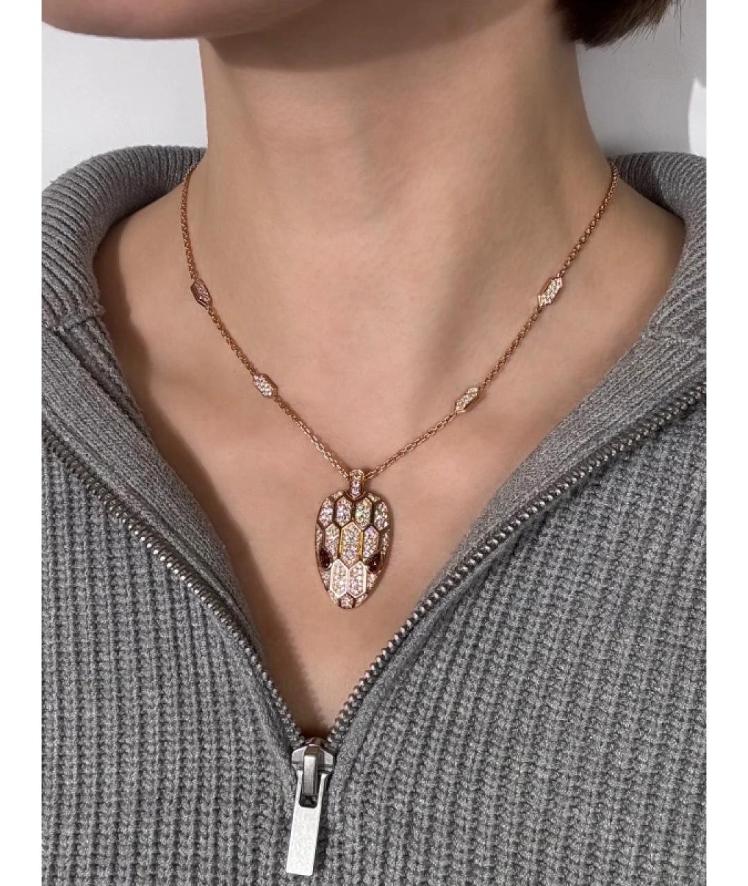 BVLGARI Золотая подвеска из розового золота, фото 3