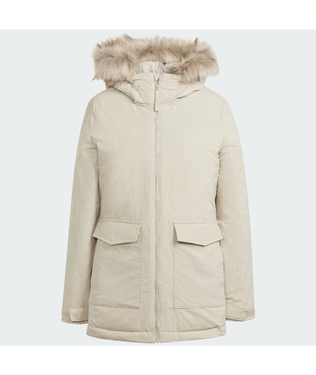 ADIDAS Бежевая полиэстеровая парка, фото 6