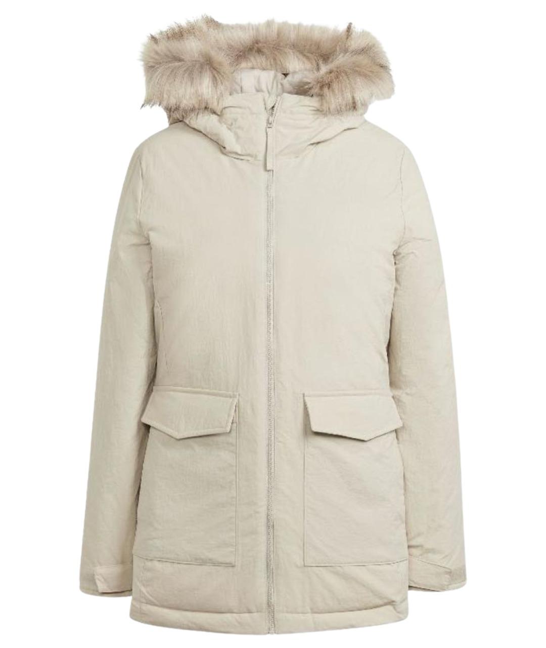 ADIDAS Бежевая полиэстеровая парка, фото 1