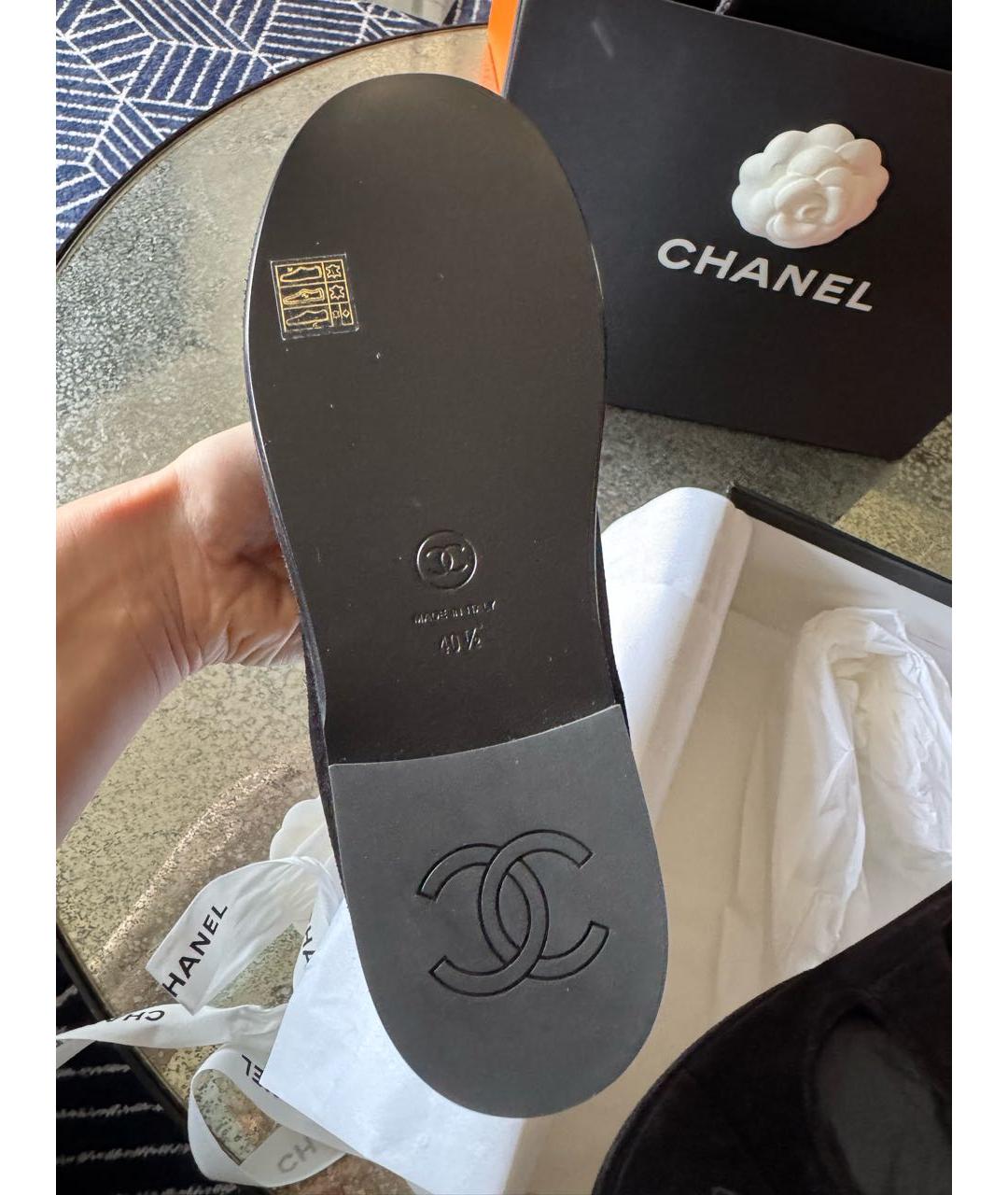CHANEL Черные замшевые балетки, фото 4
