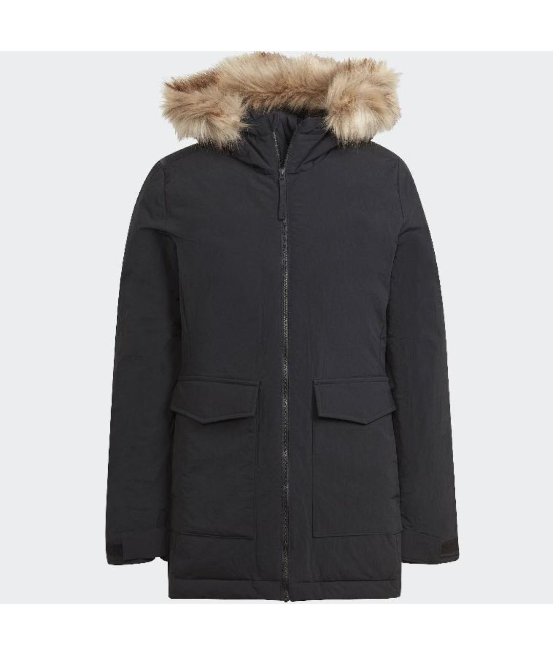 ADIDAS Черная полиэстеровая парка, фото 6