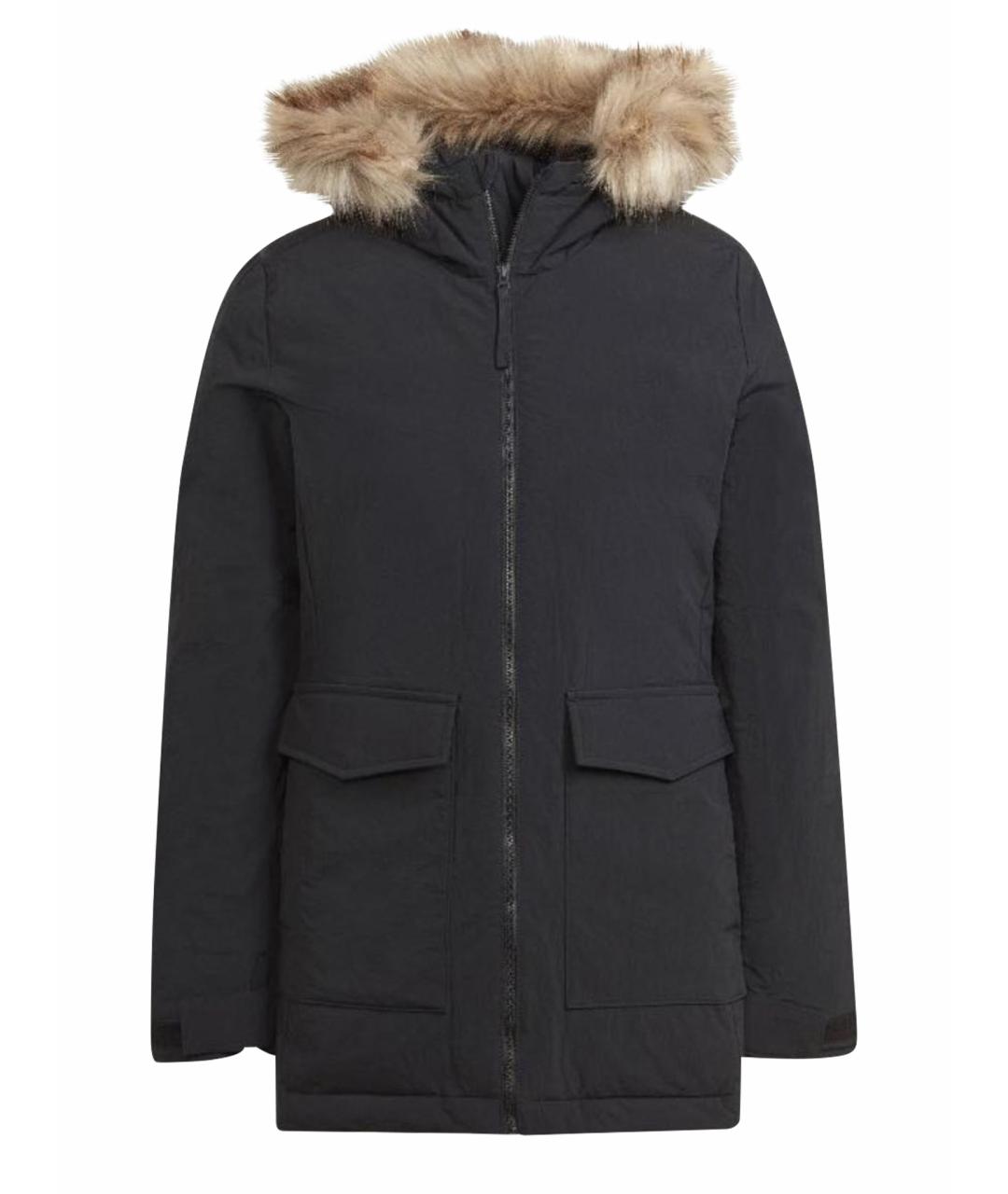 ADIDAS Черная полиэстеровая парка, фото 1