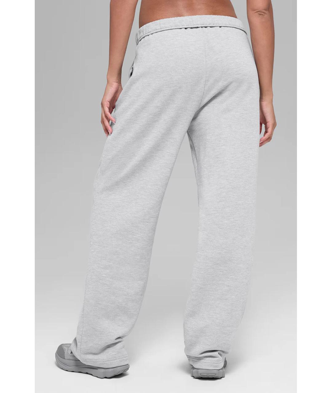 ALO YOGA Серые хлопковые спортивные брюки и шорты, фото 5