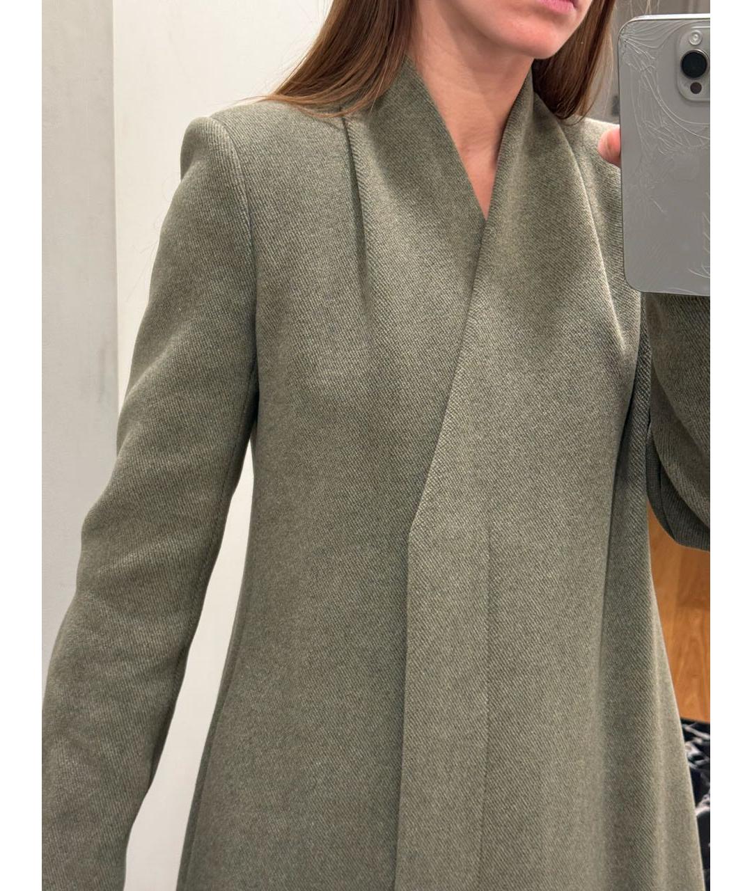 THE ROW Зеленые шерстяное пальто, фото 5