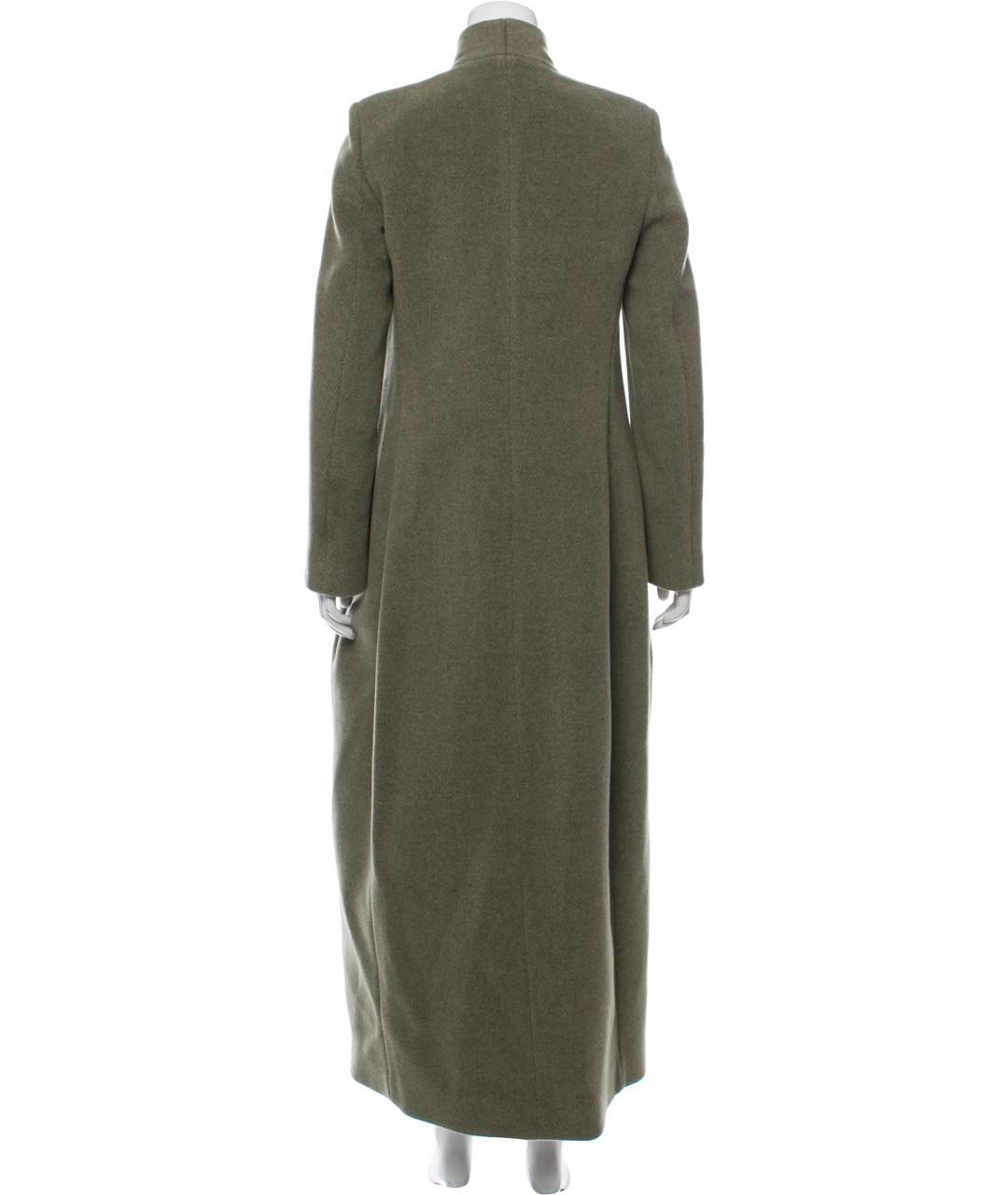 THE ROW Зеленые шерстяное пальто, фото 2