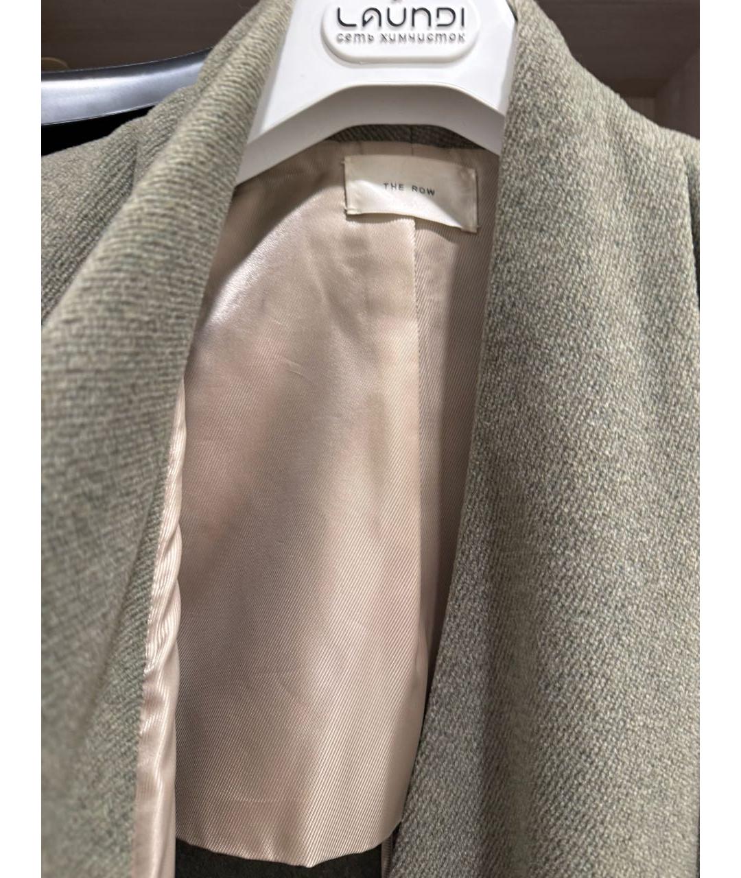 THE ROW Зеленые шерстяное пальто, фото 3