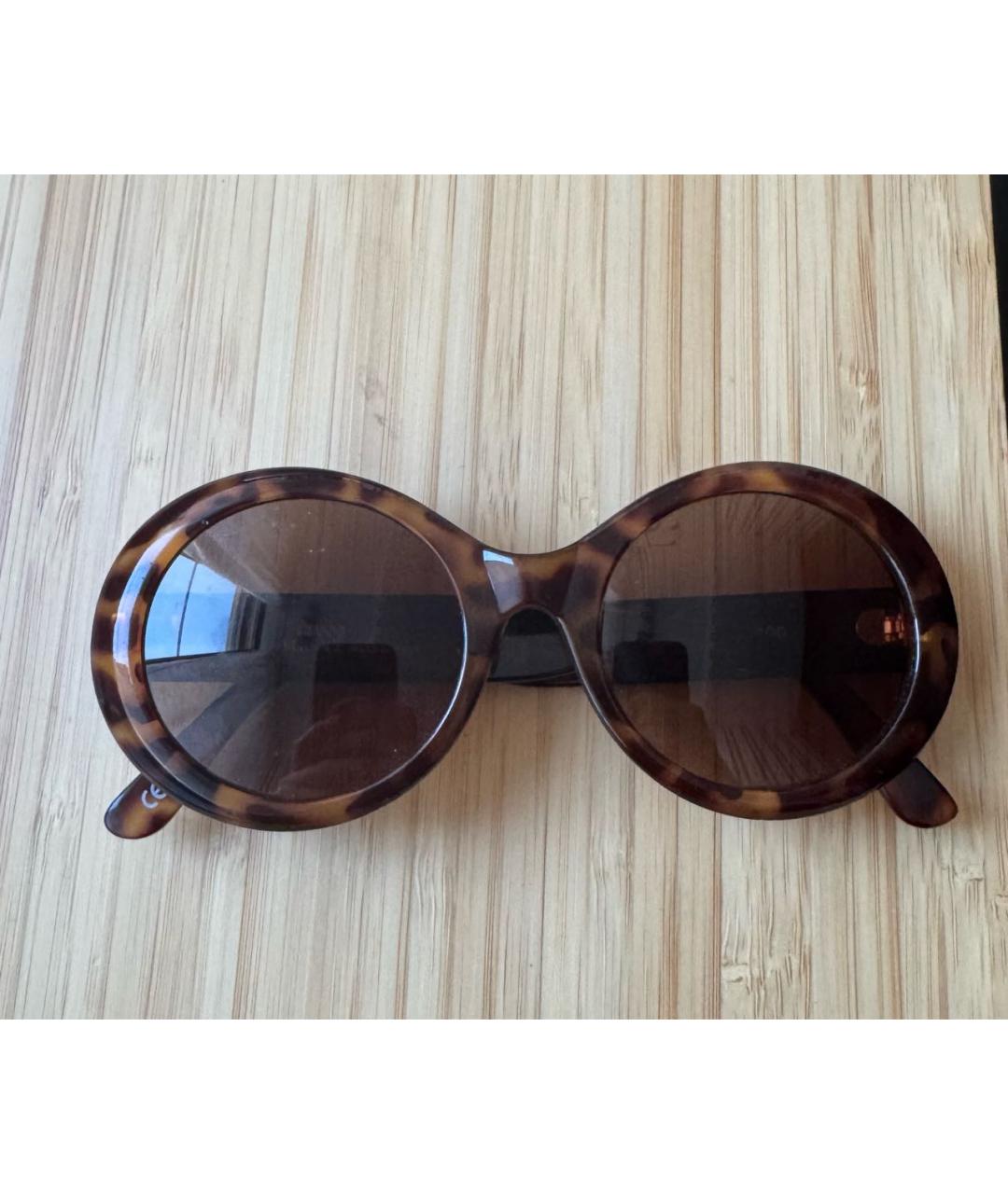 VERSACE Коричневые пластиковые солнцезащитные очки, фото 5