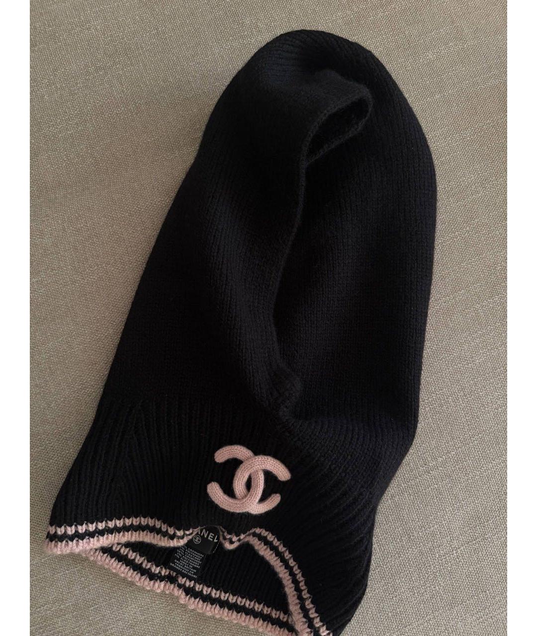 CHANEL Черный кашемировый капюшон, фото 3