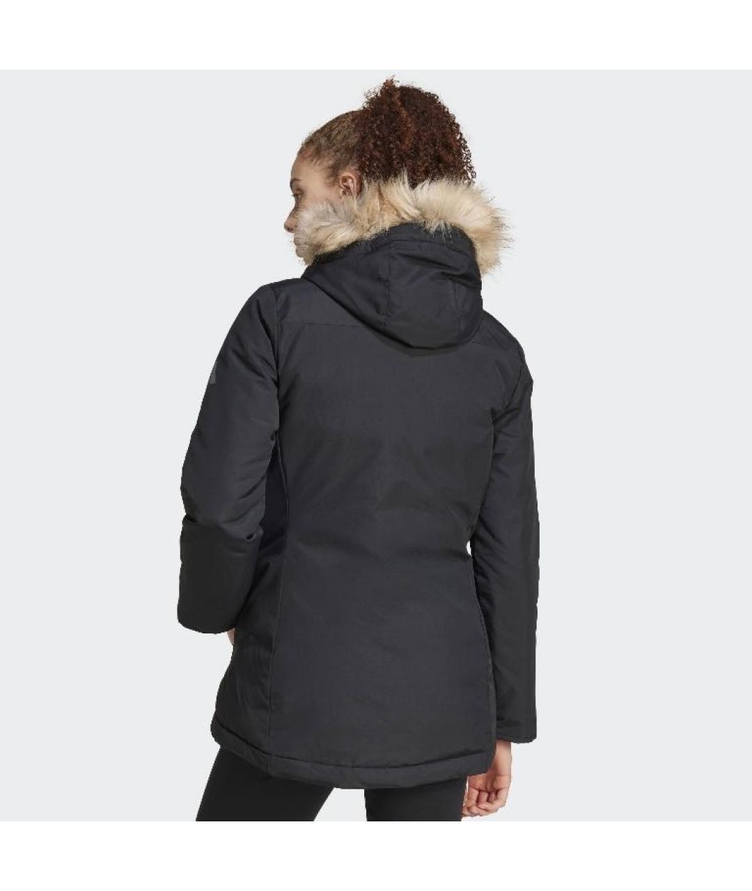 ADIDAS Черная полиамидовая парка, фото 3