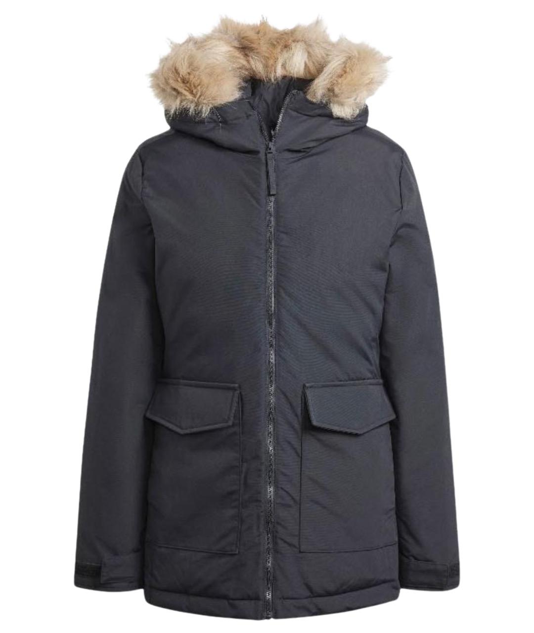 ADIDAS Черная полиамидовая парка, фото 1