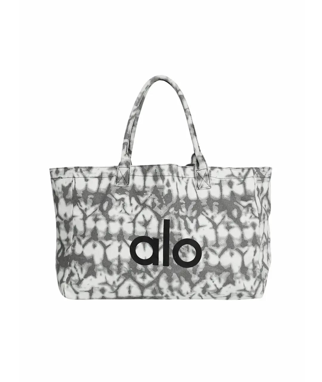 ALO YOGA Серая хлопковая сумка тоут, фото 1