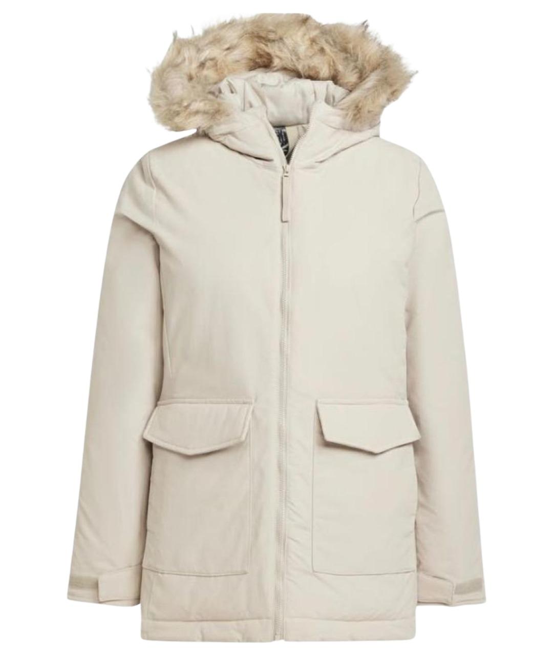 ADIDAS Бежевая полиамидовая парка, фото 1