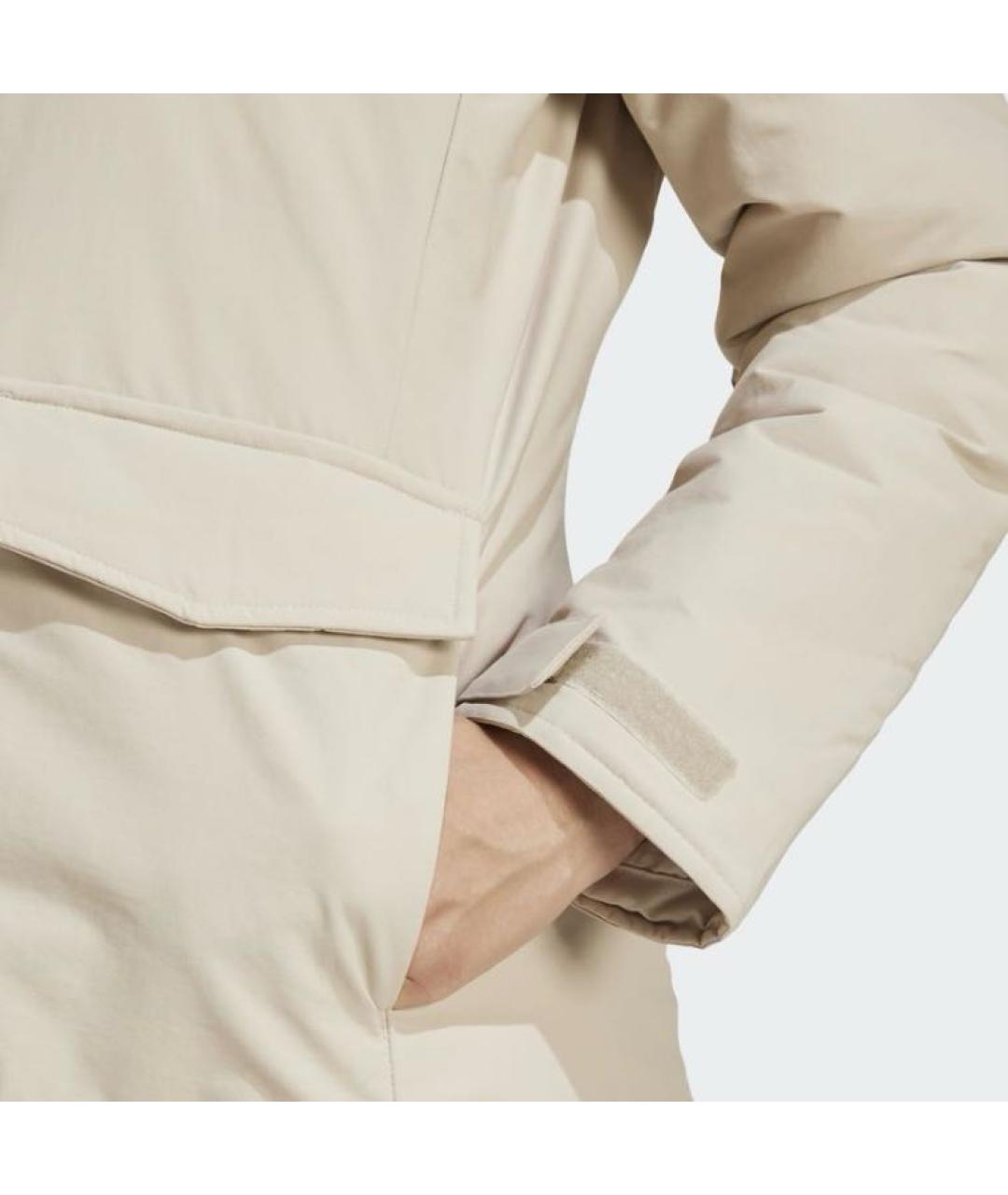 ADIDAS Бежевая полиамидовая парка, фото 5