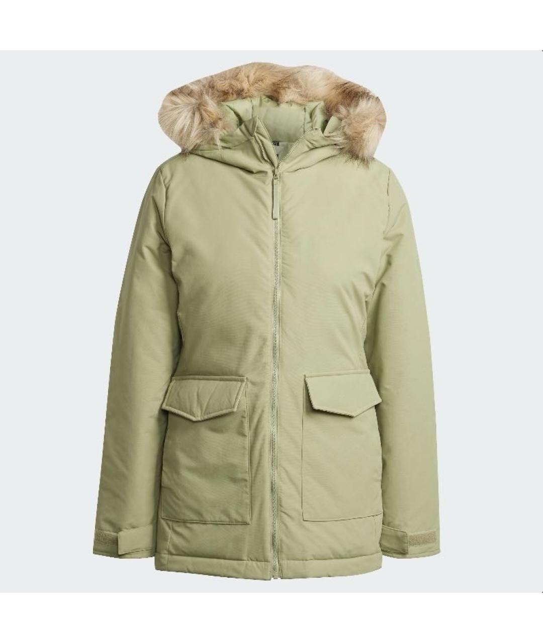 ADIDAS Зеленая полиамидовая парка, фото 6